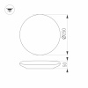 Потолочный светодиодный светильник Arlight CL-Frisbee-Motion-R250-12W Warm3000 030161