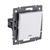 Выключатель кнопочный 1-клавишный 10А/250В с LED подсветкой, белый Kollinger REA-S-013WH для Aspekt, Eleganz, Reflex