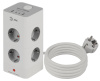 Сетевой фильтр ЭРА TWR-8es-1,5m-4USB-W башня с защитой заземлением с выключателем 8 розеток+4xUSBA+C 1,5м 16А белый Б0069071