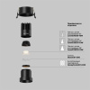 Встраиваемый светильник Maytoni Dip DL116-10W-2.7K-B