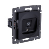 Розетка телефонная RJ11, черный Kollinger REA-009BK для Aspekt, Eleganz, Reflex