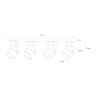 Спот Arte Lamp Mizar A1311PL-4WH