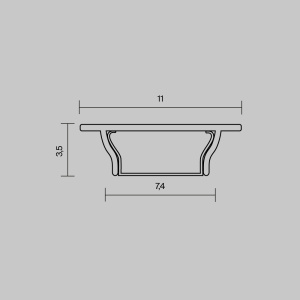 Профиль накладной с вертикальным изгибом Maytoni Led Strip ALM-1103-S-2M 631017