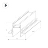 Шинопровод встраиваемый Arlight Mag-Track-2538-FDW-2000 033460