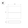 Уличный настенный светильник Arlight SP-FLAT-S135x90-2x3W Day4000-MIX (Белый, 75 deg, 230V) (IP65 Металл) 063609