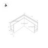 Коннектор L-образный для магнитного шинопровода Arlight Mag-Con-2538-L90 033247