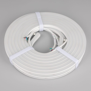 Светодиодная лента герметичная Arlight MOONLIGHT-PRO-SIDE-X336-12x17mm 24V RGBW-Day (12 W/m, IP67, 10m, wire x2) (Вывод боковой) 055318