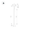 Трековый магнитный светильник Arlight MAG-MICROCOSM-SPOT-HANG-R18-L500-3W Day4000 (BK, 24 deg, 24V) 043270