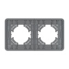 Рамка на 2 поста стеклянная Arlight FRM-OMALI-GS-2-GR 049694