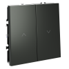 Выключатель встраиваемый Voltum S70 для жалюзи 10А, (титан) VLS020706