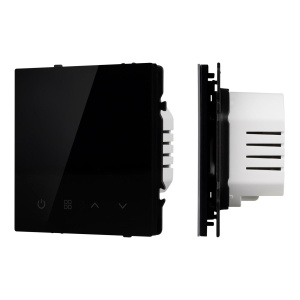 Терморегулятор эл тёплый пол черный оникс Arlight SWT-MTE-PL-BK (95-240V, 16A, датч пола + возд) 058345(1)