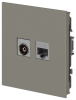 Розетка Эра Arktik 16-3110-07 комбинированная RJ45+TV титан Б0070500
