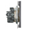 Розетка 1-местная с з/ш с/з (механизм) СЗК Stekker Эмили 250В 16А RST16-5110-10ZK платиново-серый soft touch 50243