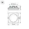 Встраиваемый светильник Arlight LTD-96x96SOL-10W Warm White 3000K 017635