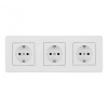 Розетка тройная (трехпостовая) с/з и шторками Arte Milano SET16-3-40-1x3 white