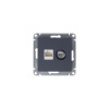 Розетка двойная комп+ТВ, RJ45+TV, кат.5E Systeme Electric AtlasDesign Грифель ATN000789