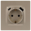 Розетка со шторками с USB type-A+C Эра 12-4108-04 Б0067727