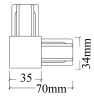 Коннектор L-образный Crystal Lux CLT 0.211 07 WH