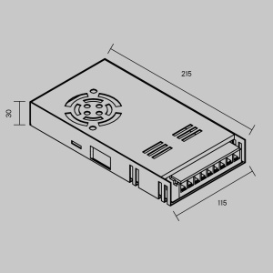 Блок питания Maytoni Led Strip PSL002 12В 400Вт IP20 811014