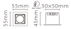 Встраиваемый светильник Fiberli XL003-1T 12130301