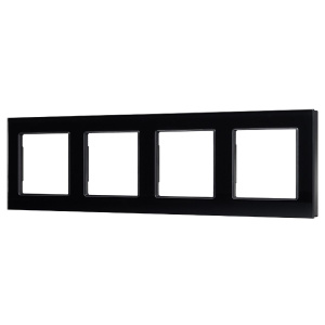 Рамка четырехместная Arlight FRM-GLARE-GS-4-BK 043803