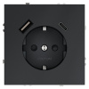 Розетка с USB, A+C Voltum S70 VLS040507 (графит)