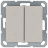 Выключатель двухклавишный для штор 10A 250V с накладкой, цвет Тауп Jasmart G3028T