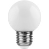 Лампа светодиодная Feron Е27 1W 6400K Шар Матовая LB-37 25115