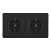 Розетка Arte Milano SET16-2-40-1x2 black