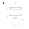 Трековый магнитный светильник Arlight MAG-VIBE-SFERO-R120-6W Warm3000 (WH, 235 deg, 48V) 044458