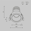 Встраиваемый светильник Maytoni Technical Dip Hight DL123-10W-4K-B