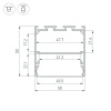 Профиль Arlight LINE-M-5050-2000 WHITE (Алюминий) 062210
