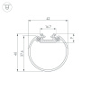 Алюминиевый профиль Arlight ROUND-D40-2000 ANOD 044517