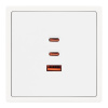 USB Розетка тип А+С+С софт-тач белый кварц Arlight SCT-MUACC-SFPL-FC-WH (65W, QC3) 061839(1)