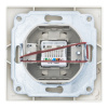 Розетка компьютерная RJ45 скрытой установки IP20,слоновая кость "Дельта" General 477280