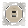 Розетка USB 2.1А+1А Arte Milano 202.46-1.shampan
