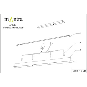 Основание потолочное 4L Mantra Modular Light Florones 9381