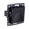 Розетка штепсельная SCHUKO 16A/250 В с крышкой, черный Kollinger REA-006BK для Aspekt, Eleganz, Reflex