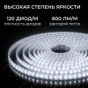 Светодиодная лента Apeyron 24В, 9,6 Вт/м, 800 лм/м, 6500К, smd2835, 120 д/м, IP65, 5м 00-443