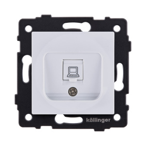 Розетка Ethernet RJ45 Cat.5, белый Kollinger REA-016WH для Aspekt, Eleganz, Reflex