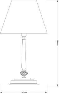 Настольная лампа Kutek San Marino Lampshade SAN-LG-1(P/A)CR
