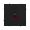 USB Розетка тип A+C софт-тач черный оникс Arlight SCT-MUAC-SFPL-FC-BK (65W, QC3) 054317(1)