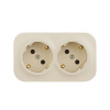 Розеточный блок двойной с/з со шторками Legrand Quteo 782267