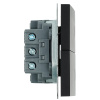 Выключатель двухклавишный Stekker Эмили RSW10-5116-05 черный уголь soft touch 50824