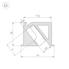 Алюминиевый профиль Arlight SL-BEVEL-H10-F14-2000 ANOD OLIVE GREY 038200