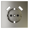 Накладка для розетки с заземлением и защитными шторками, с USB A+A Voltum S70 (шелк) VLS000904