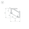 Алюминиевый профиль Arlight ALM-V60-2020 ANOD 026693(1)