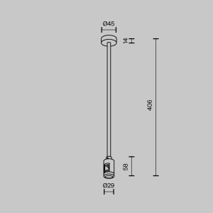 Крепление потолочное с вводом питания Maytoni Flarity TRA158C-BL1-BS