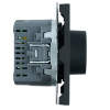 Терморегулятор механический Stekker Эмили RSW00-5120-05  черный уголь, soft touch 50713