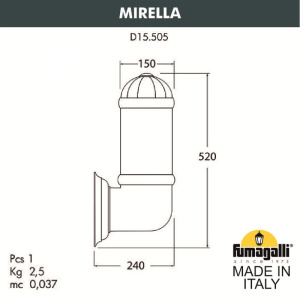 Настенный светильник Fumagalli Sauro D15.505.000.AXF1R.FC1